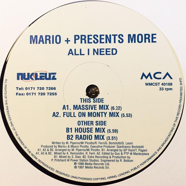 More , Mario Più - All I Need